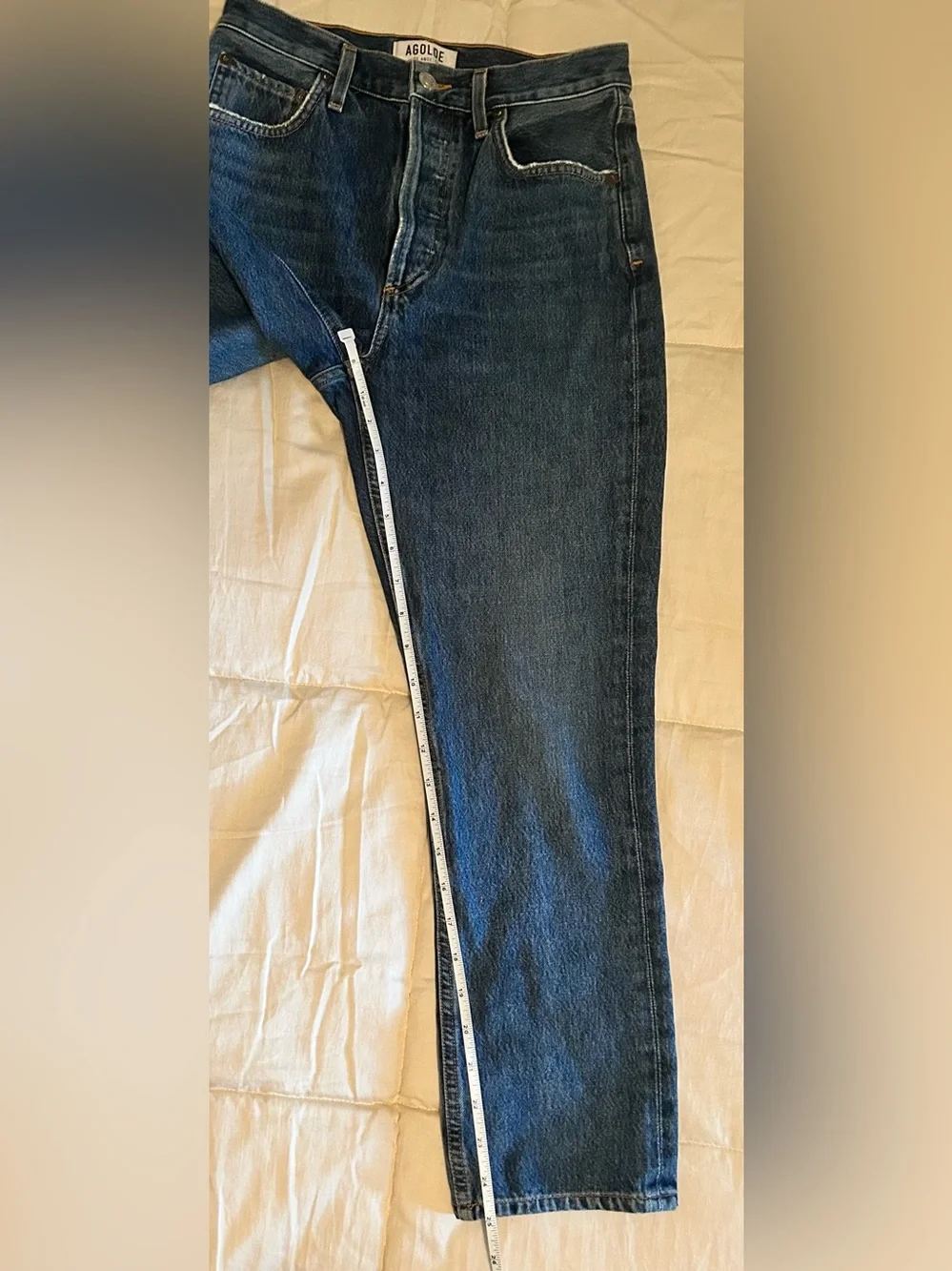 AGoldE Riley  Jeans in Dark Blue Denim